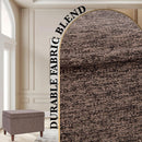 Chocolate Brownstone Storage Ottoman With Hinged Lid