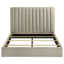 Arielle Queen Bookcase Panel Storage Bed Light Oak