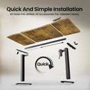 63 Inches Electric Standing Desk Brown Walnut Finish