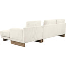 114" L-shaped Sofa Sectional Sofa with Two USB Ports and Two Power Sockets, a Storage Drawer and a Reversible Chaise Lounge for Living Room, Beige