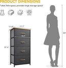 4 Drawer Dresser With Wooden Top And Fabric Storage