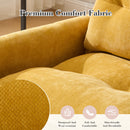 UNITED WE WIN Swivel Barrel Chair - Mid Century Modern Chair, Thick Padded Arm Chair with Solid Metal Base, Comfortable Single Sofa Chair, Swivel Accent Chair for Living Room Bedroom