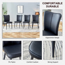 Modern Black PU Chair Set - Sleek Design with Black Metal Legs - Ideal for Various Venues