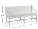 Heron Cove - Bench With Back - Chalk White