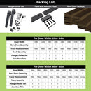 Finished & Unassembled Single Barn Door with Hardware Kit (H Design)