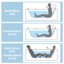 Nuvia Serenity 59-Inch 2-Person Acrylic Corner Whirlpool 16-Jet Hydromassage Bathtub With Heater Rainbow Light (SAK12058)