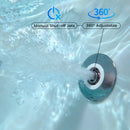 Nuvia Serenity 59-Inch 2-Person Acrylic Corner Whirlpool 16-Jet Hydromassage Bathtub With Heater Rainbow Light (SAK12058)