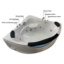 Nuvia Celestia 59-Inch 2-Person Luxury Corner Whirlpool Jetted Bathtub (SAK97310)