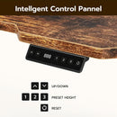 59 Inch Reversible L Shaped Electric Standing Desk Brown