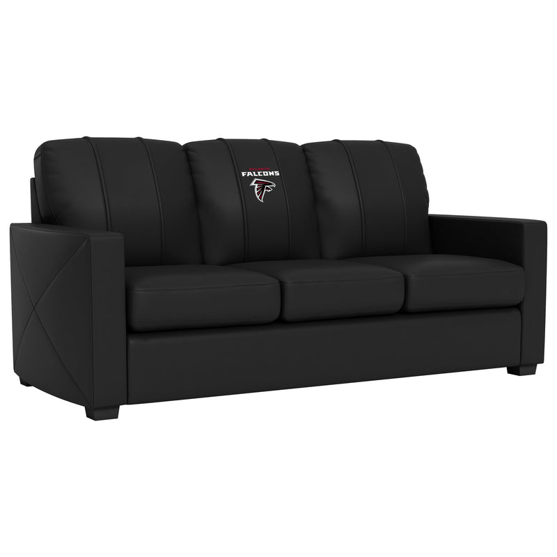 Silver Sofa with Atlanta Falcons Secondary Logo