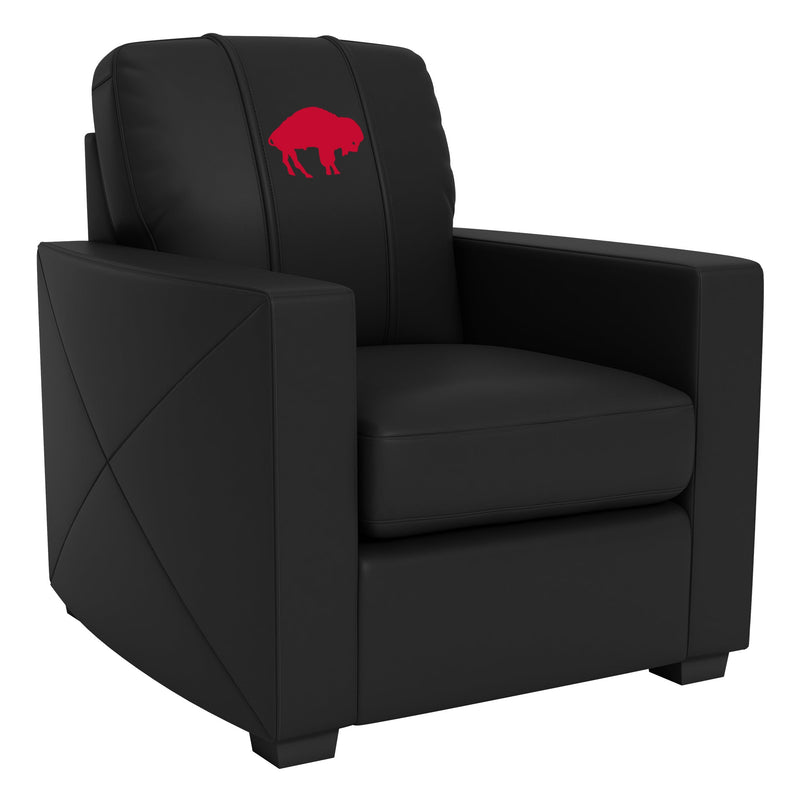 Silver Club Chair with  Buffalo Bills Secondary Logo