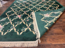 Karastan Garden of Eden Rug 8.8 x 11.8, Green Savonnerie 509/1733, Wool