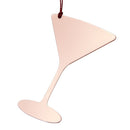 Martini Ornament Rose Gold Color 3.375" X 2.25"