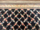 8.8 x 12 Karastan Garden of Eden Rug, Ebony Trellis