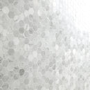 Carrara White Hexagon 12"x12" Polished Marble Mesh-Mounted Mosaic Floor and Wall Tile 2" Hexagon -MSI Collection