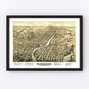 Vintage Map of Pawtucket, Rhode Island 1877