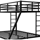 Metal Twin XL over Queen Bunk Bed for Teens and Adults,Space-Saving/Noise Reduced/No Box Spring Needed