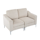 Modular Sectional Two-Seater Sofa  , Corduroy Sectional Couch,Beige
