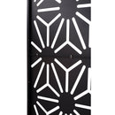 Outdoor & Indoor Privacy Screen Metal Privacy Screen 76' H×48' W, Freestanding Decorative Privacy Screen for Deck Balcony Patio, Privacy Fence Panels for Outside Lawn Garden PS118 BLACK