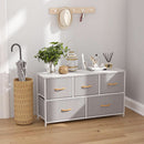 Light Gray 5 Drawer Dresser Tower Unit Small Size Modern