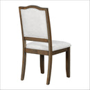 Farmhouse Dining Chairs Set of 4, Upholstered Dining Chairs with High Back, Modern Seating for Kitchen, Bedroom & Living Room(Beige+Brown)
