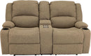 Powered Double RV Wall Hugger Recliner Sofa 67 Inch Oatmeal