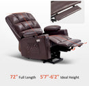 Dark Brown Lift Recliner With Massage For Elderly People