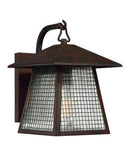 12" High, 1-Light Valiant Bronze Finish with Clear Seedy Glass Outdoor Wall Lantern