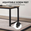 Large Computer Desk 59.8 Inches Wooden Surface Rustic Black