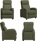 Dark Green Corduroy Adjustable Recliner Chair For Living Room