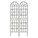 2 Pack Metal Garden Trellis 86.7' x 19.7' Rustproof Trellis for Climbing Plants Outdoor Flower Support Black
