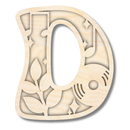 Unfinished Wood Layered Themed Letters | Groovy | A-Z | 2 Piece | up to 24"