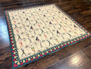 Square Tapestry 5x5, Wall Hanging, Human Pictorials, Court Jesters, Vintage