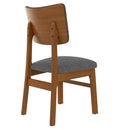 Dining Chairs Set of 4, Wooden Dining Chair Armless, Mid-Century Modern Upholstered Linen Seat Cushion Dining Room Chair for Home Kitchen Dining Room Restaurant