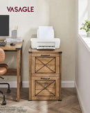 File Cabinet With 2 File Drawers Fits A4 Letter Size Home Office