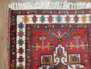 Antique Persian Heriz Karajeh Runner Rug, Red, Hand-Knotted, Wool, 3' 3" x 10' 11"