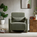 Mirod Sleek Right-Angle Armrests Accent Chairs Set of 2, Ergonomic Lumbar Support, Square Wooden Block Legs, Inclined Seat for Comfort, Artistic Statement Piece  for Living room,Bedroom and study