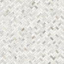 Arabescato Venato White 1"x2" Herringbone Honed Marble Mesh Mounted Mosaic Tile - MSI Collection