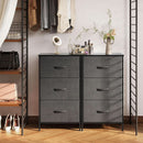 Dark Grey Dresser Nightstand With 3 Drawers Space Saver