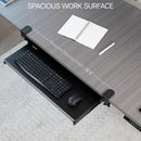 Under Desk Keyboard Tray 27x11 Inch C Clamp Mount Black