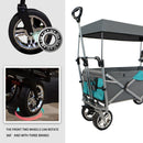 Push & Pull Utility Folding Wagon with Removable Canopy, gray