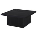 Devar Square Engineered Wood Cocktail Coffee Table Black