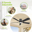 52 Inch Black Walnut DC Motor Ceiling Fan With Light Remote