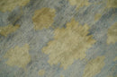 5.9x8.4 Hand Knotted Gray and Beige Traditional Oushak Wool Area Rug