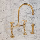 Elegant Curved Leg Brass Kitchen Faucet