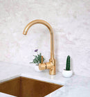 Unlacquered Brass Single Handle Faucet , Hot and Cold , Bathroom Faucet, Brass Bathroom Faucet