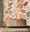 Fashionable Dried Flowers Wallpaper Tasteful