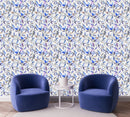 Brightly Blue Leaves Wallpaper