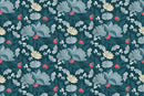 Elegant Dark Floral Contemporary Wallpaper
