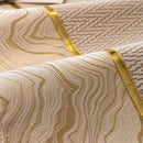Non-Slip Couch Cover with Gold Trim, Sofa Slipcover for Sectional & Loveseat